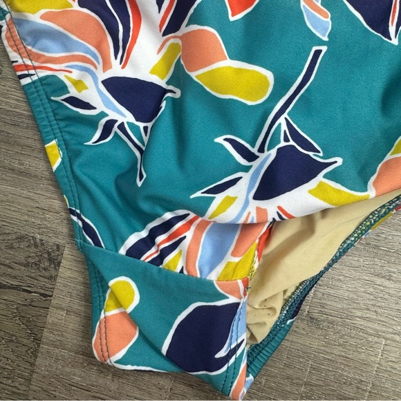 ModCloth bathing suit Women’s One Piece Floral Medium Halter Tropical Green - Picture 10 of 10